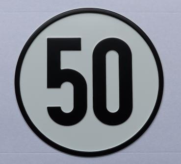 Geschwindigkeitsschild Alu 50 km/h